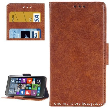 Retro Style Oil Coated Wallet Flip Leather Case Cover for Microsoft Lumia 640 Case